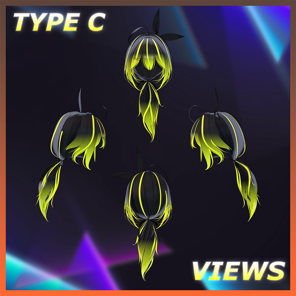 Jay Ponytail Hair Highlights Texture 【VRC Hair Texture - DanaStudio】