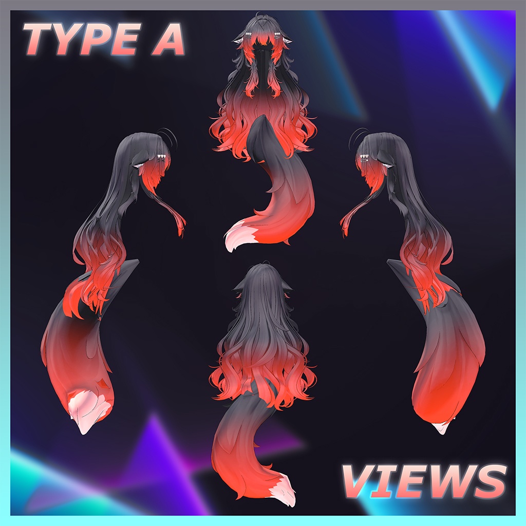 ♥ Dahlia_Hair ♥ Highlights Texture 【VRC Hair Texture - Nanaha】