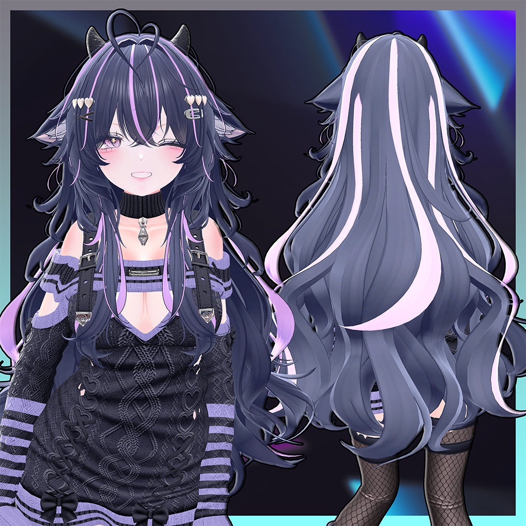 ♥ Dahlia_Hair ♥ Highlights Texture 【VRC Hair Texture - Nanaha】
