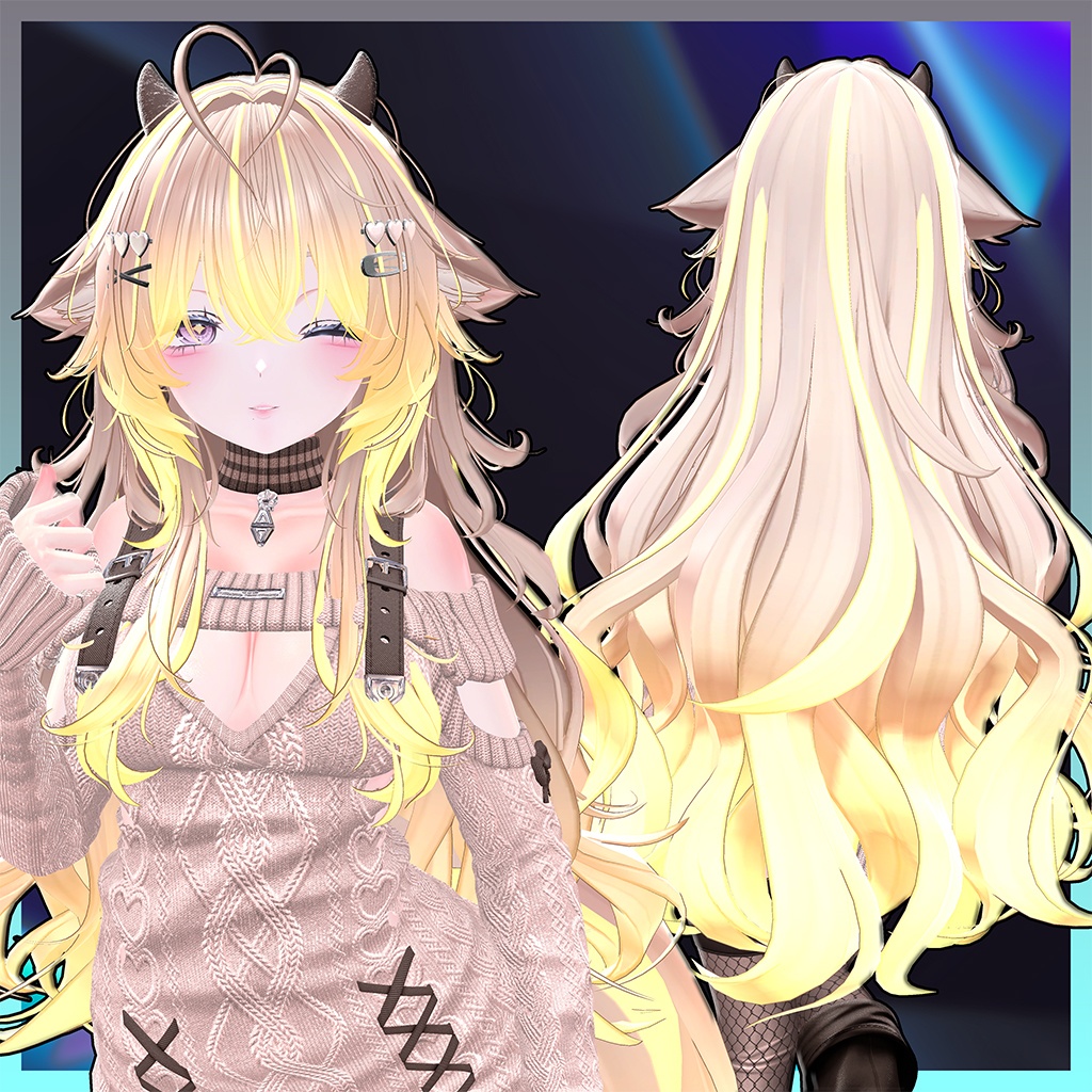 ♥ Dahlia_Hair ♥ Highlights Texture 【VRC Hair Texture - Nanaha】