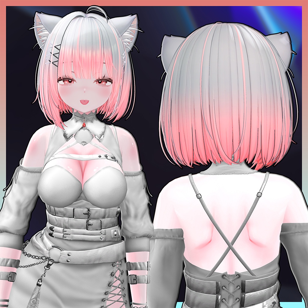 Neko Bob Highlights Texture 【VRC Hair Texture - 隣の店】