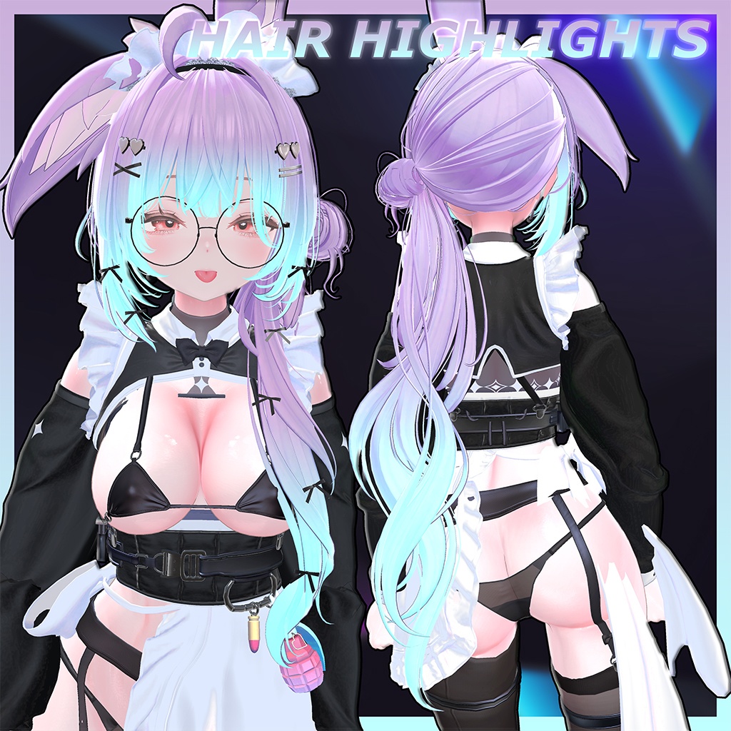 ♥ Kismet_Hair ♥ Highlights Texture 【VRC Hair Texture - Nanaha】