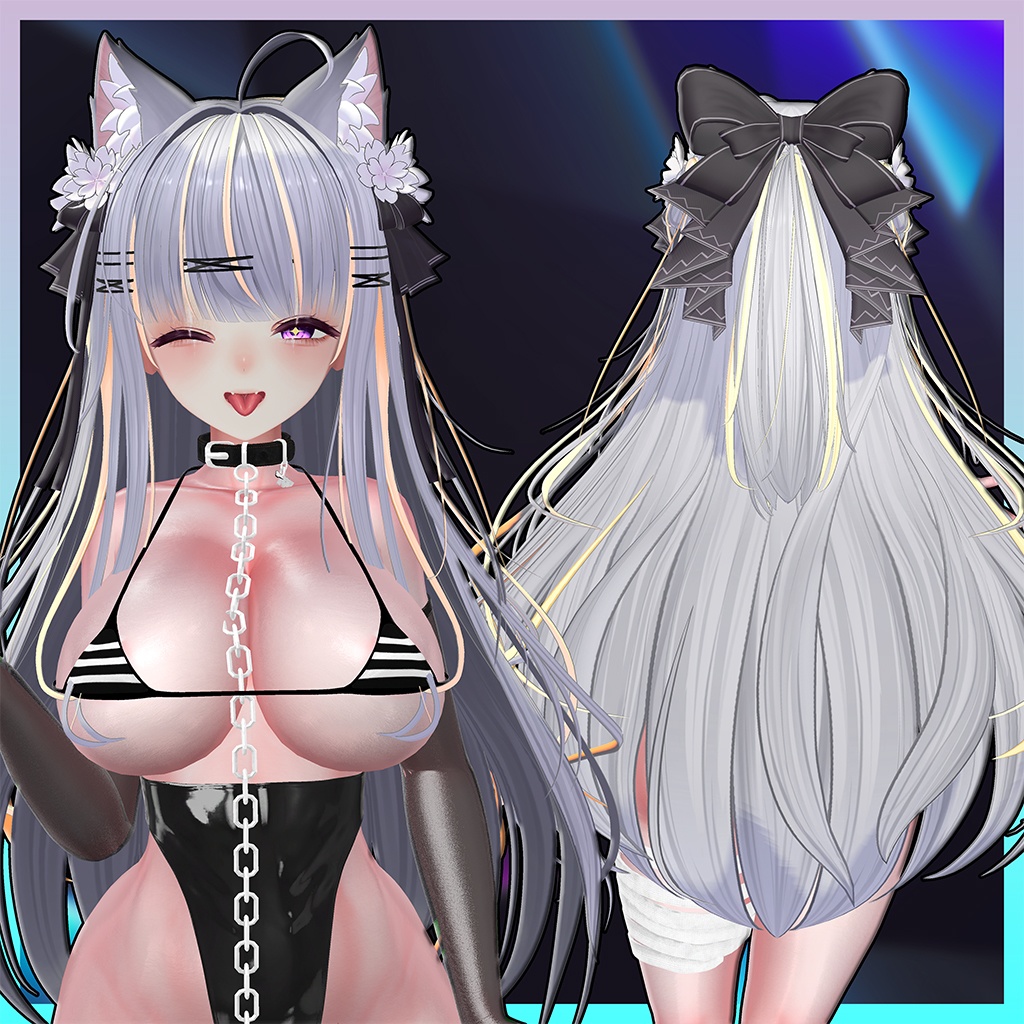 猫ロングヘア Highlights Texture 【VRC Hair Texture - Li-ne_Shop】