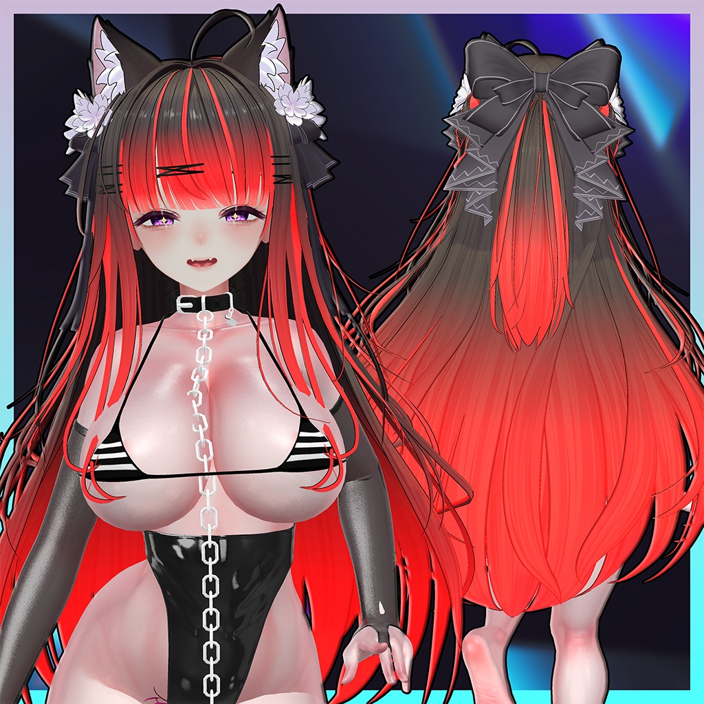 猫ロングヘア Highlights Texture 【VRC Hair Texture - Li-ne_Shop】