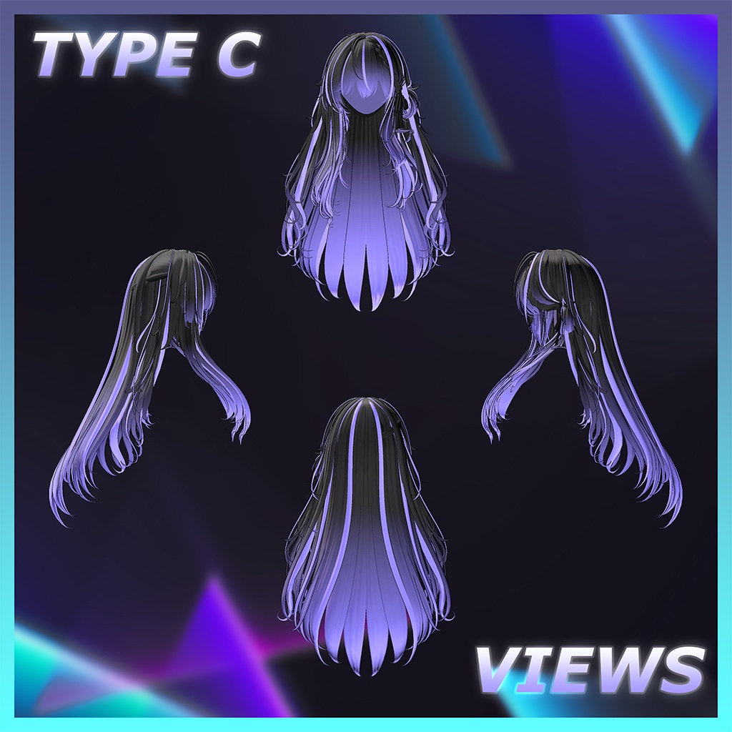 Bloom braid bun Hair Highlights Texture 【VRC Hair Texture - GLAY Unknown】