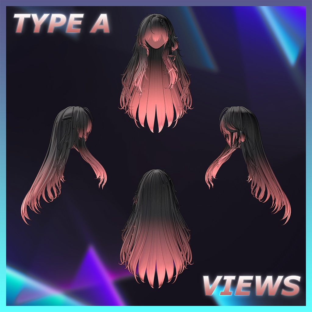 Bloom braid bun Hair Highlights Texture 【VRC Hair Texture - GLAY Unknown】