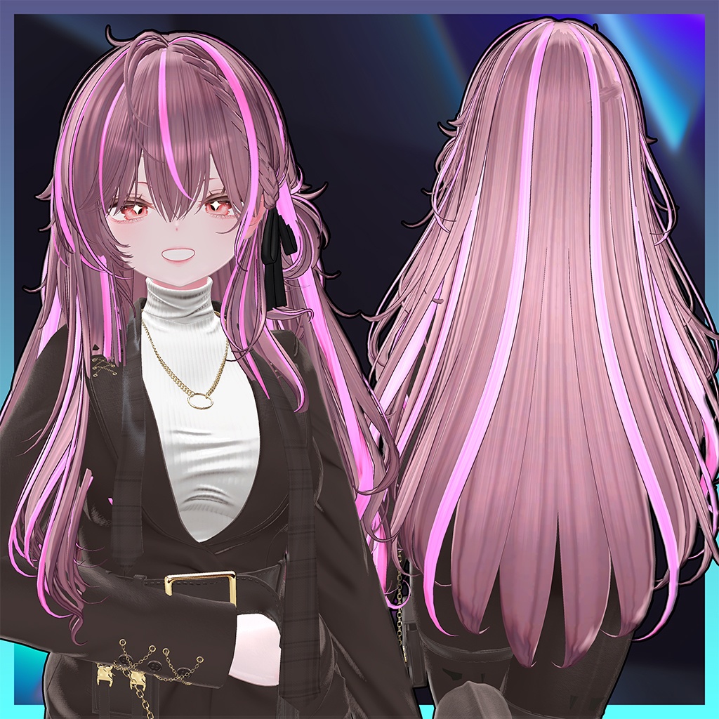 Bloom braid bun Hair Highlights Texture 【VRC Hair Texture - GLAY Unknown】