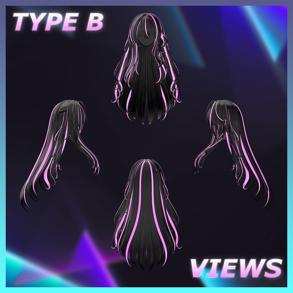 Bloom braid bun Hair Highlights Texture 【VRC Hair Texture - GLAY Unknown】