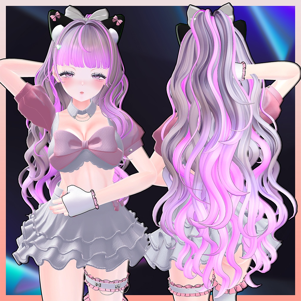Lovely Wavy Hair💗 Highlights Texture 【VRC Hair Texture - SOUR FLAVOR】