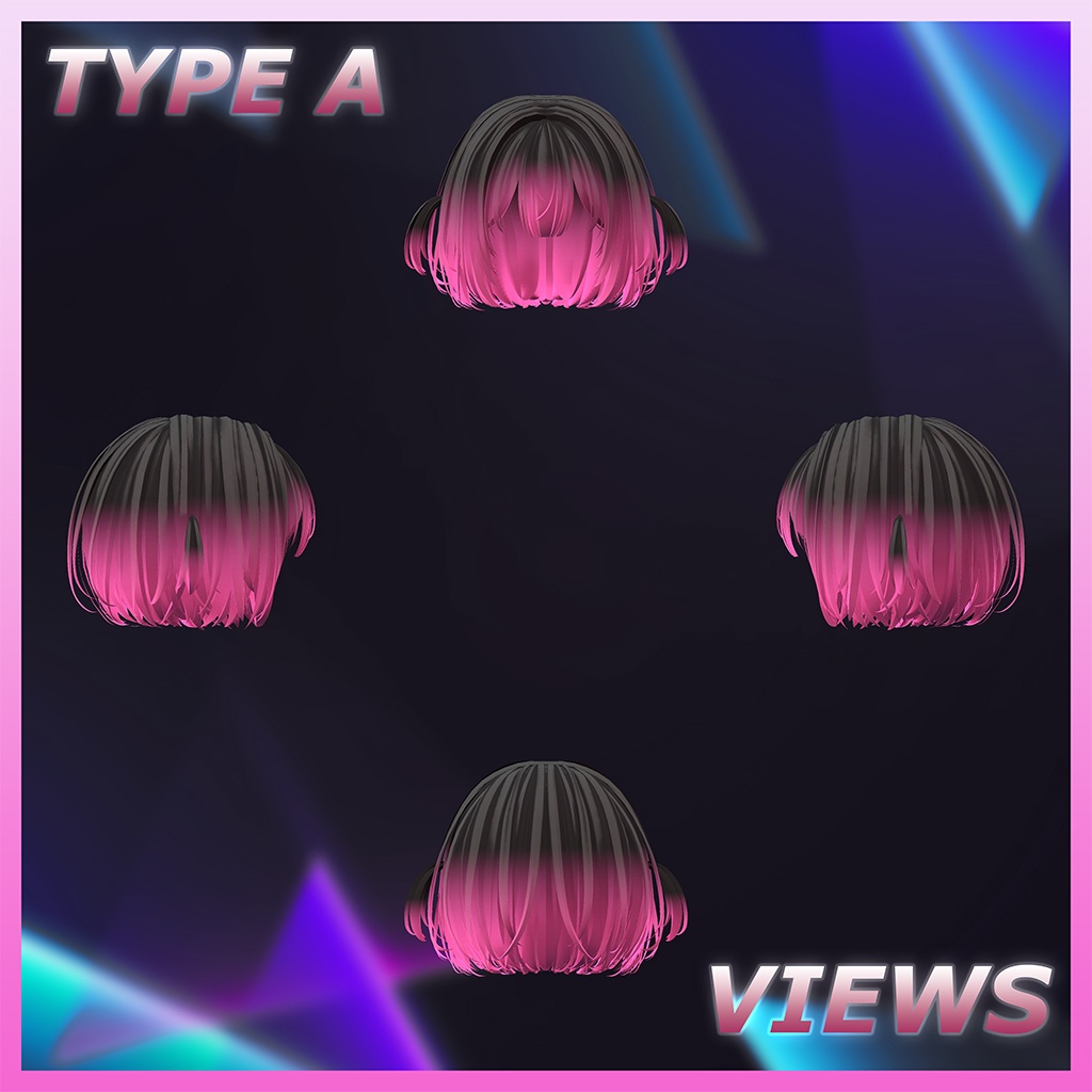 Bosa Bob Hair Highlights Texture 【VRC Hair Texture - Salon de Musubi】