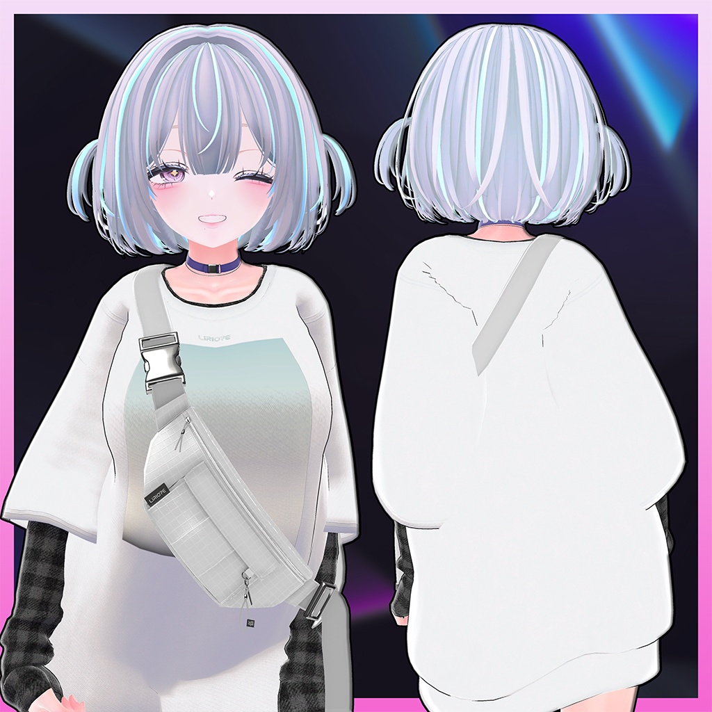 Bosa Bob Hair Highlights Texture 【VRC Hair Texture - Salon de Musubi】