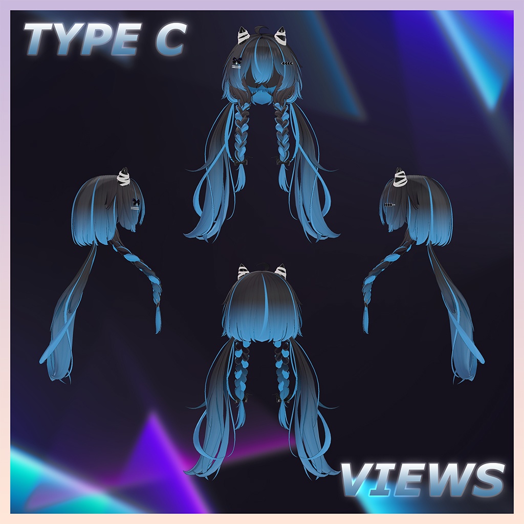 ♥ Nova_Hair ♥ Highlights Texture 【VRC Hair Texture - Nanaha】