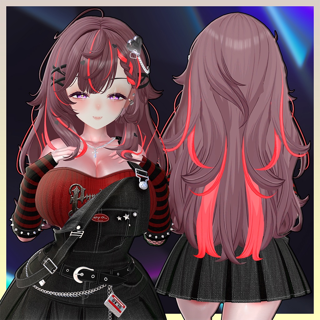 Ruby_Hair Highlights Texture 【VRC Hair Texture - Kyee_N】