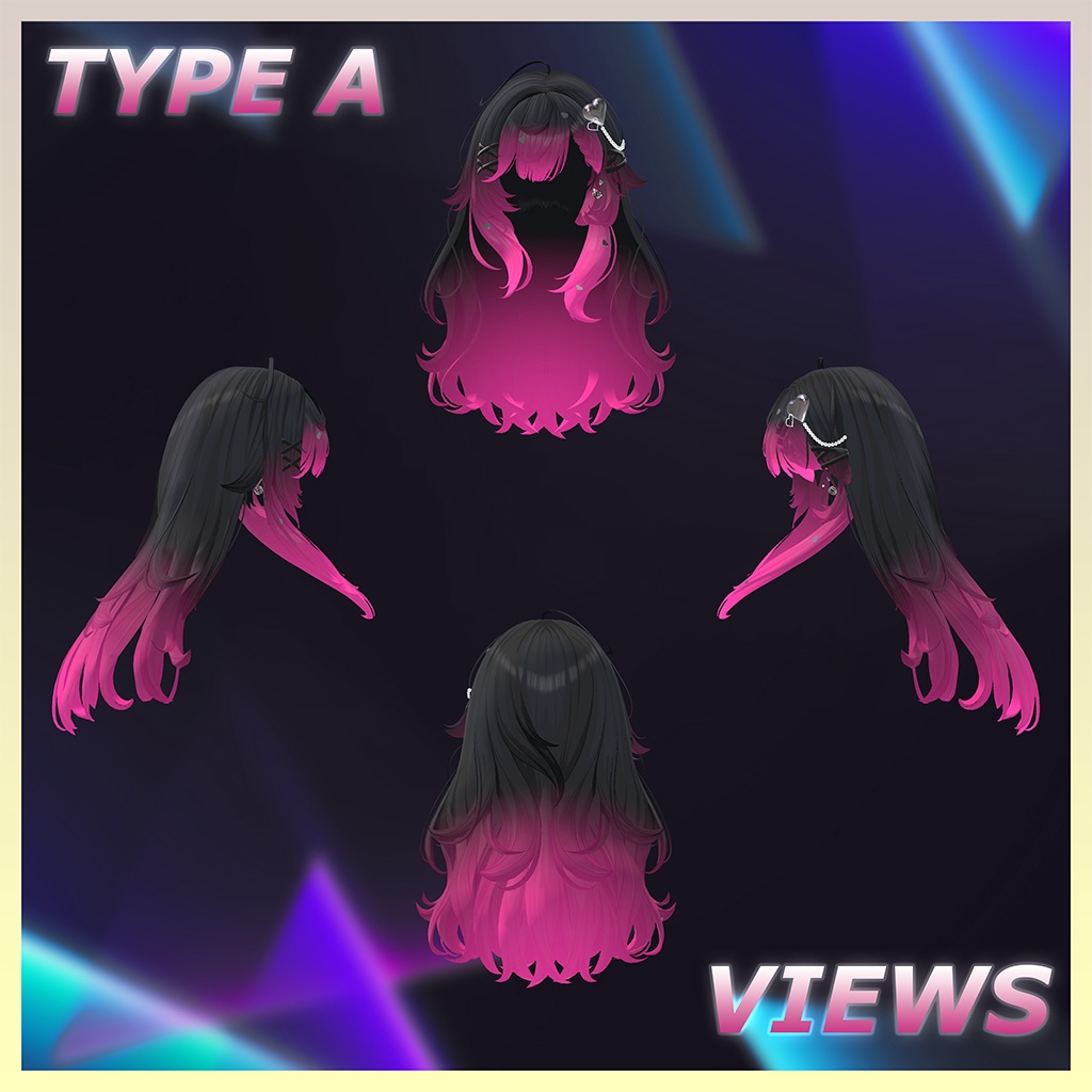 Ruby_Hair Highlights Texture 【VRC Hair Texture - Kyee_N】