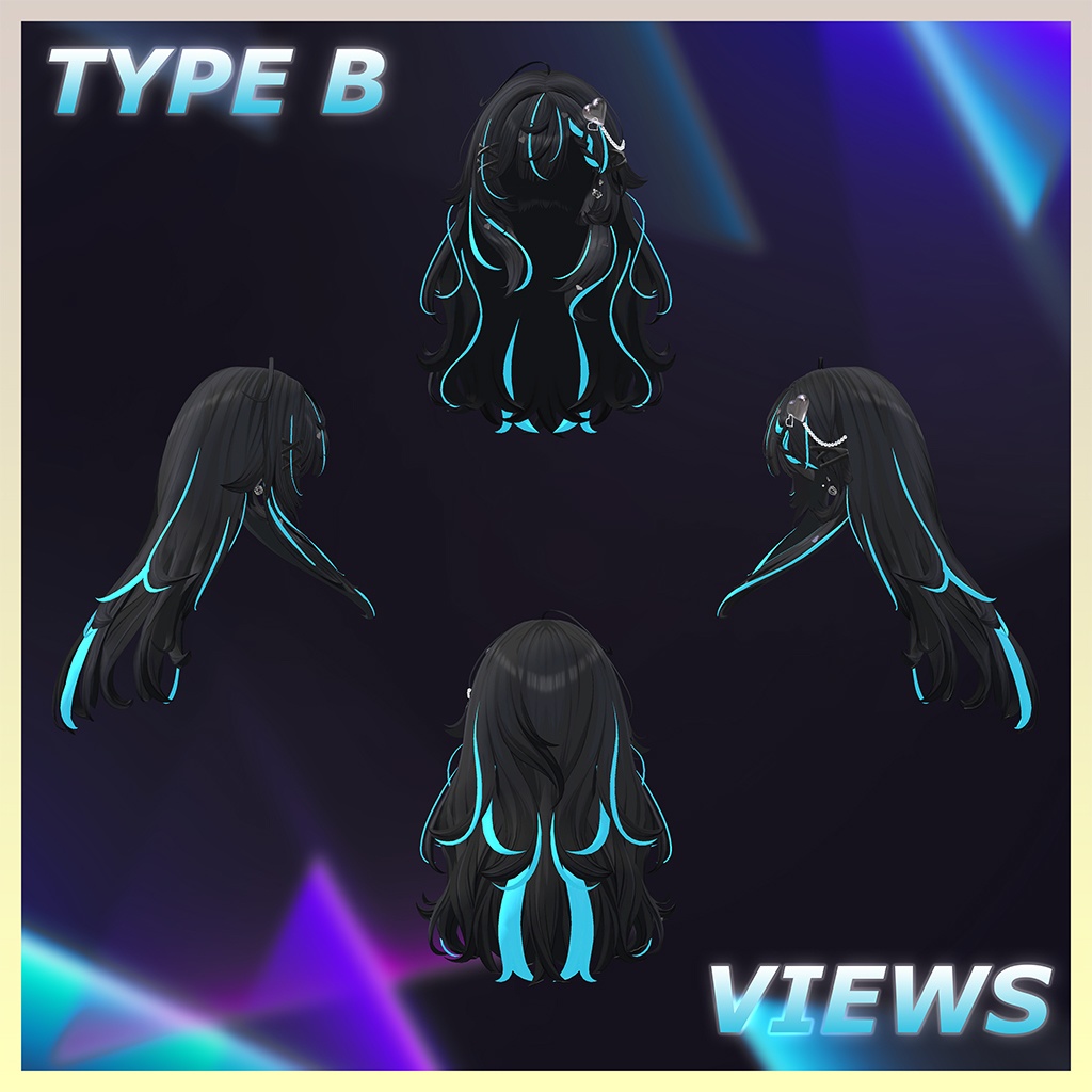 Ruby_Hair Highlights Texture 【VRC Hair Texture - Kyee_N】