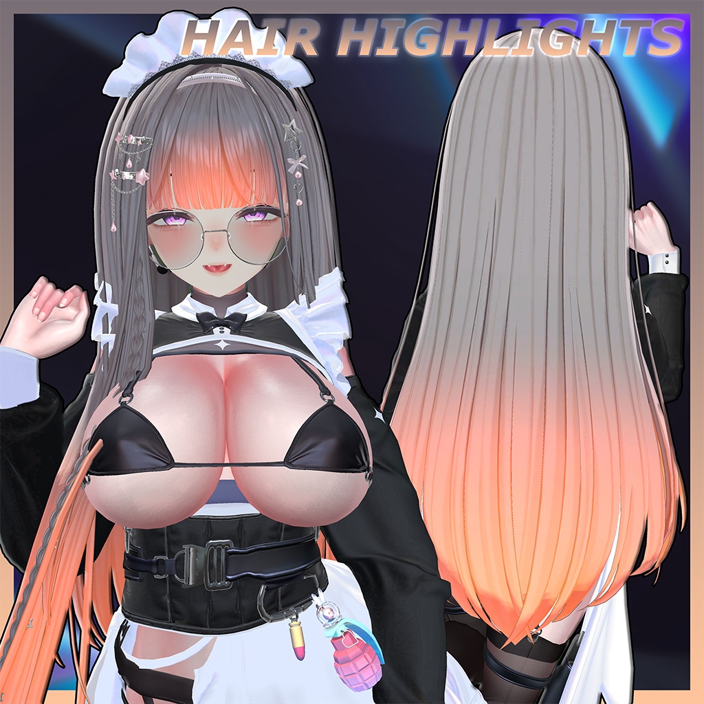 ♥ Iris_Hair ♥ Highlights Texture 【VRC Hair Texture - Nanaha】