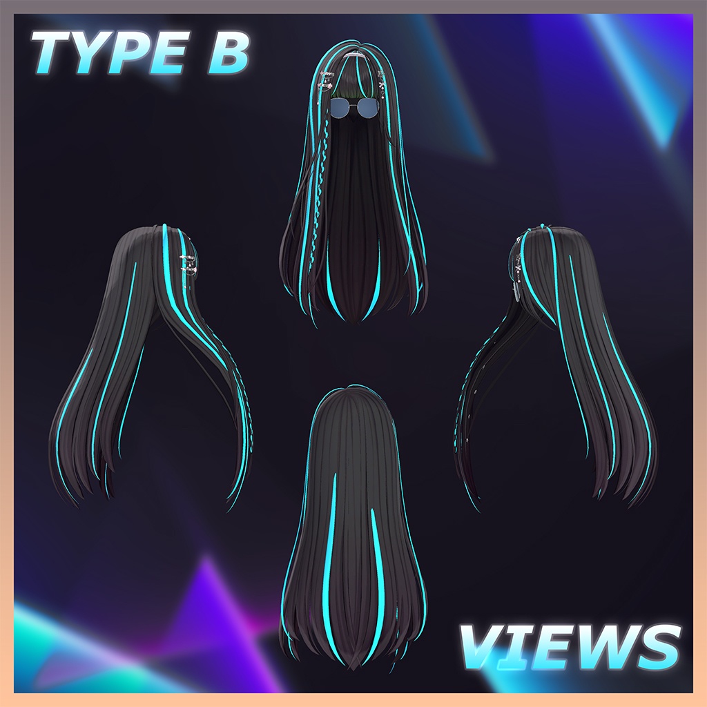 ♥ Iris_Hair ♥ Highlights Texture 【VRC Hair Texture - Nanaha】