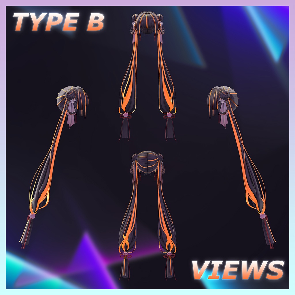 H17 おだんごツインテール Highlights Texture 【VRC Hair Texture - きりはら製作所】