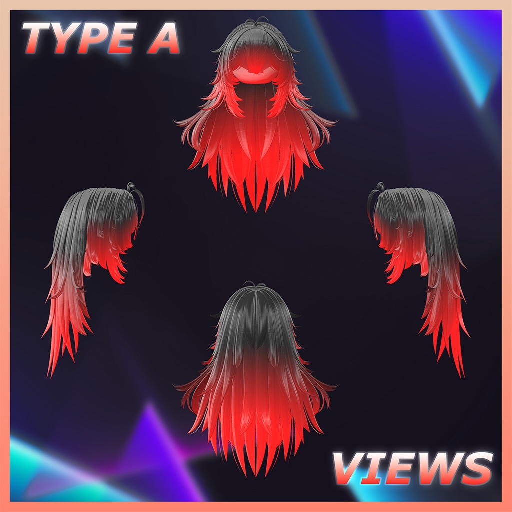 ★ Soft Frizzy Hair ★ Highlights Texture 【VRC Hair Texture - Yune-Yune】