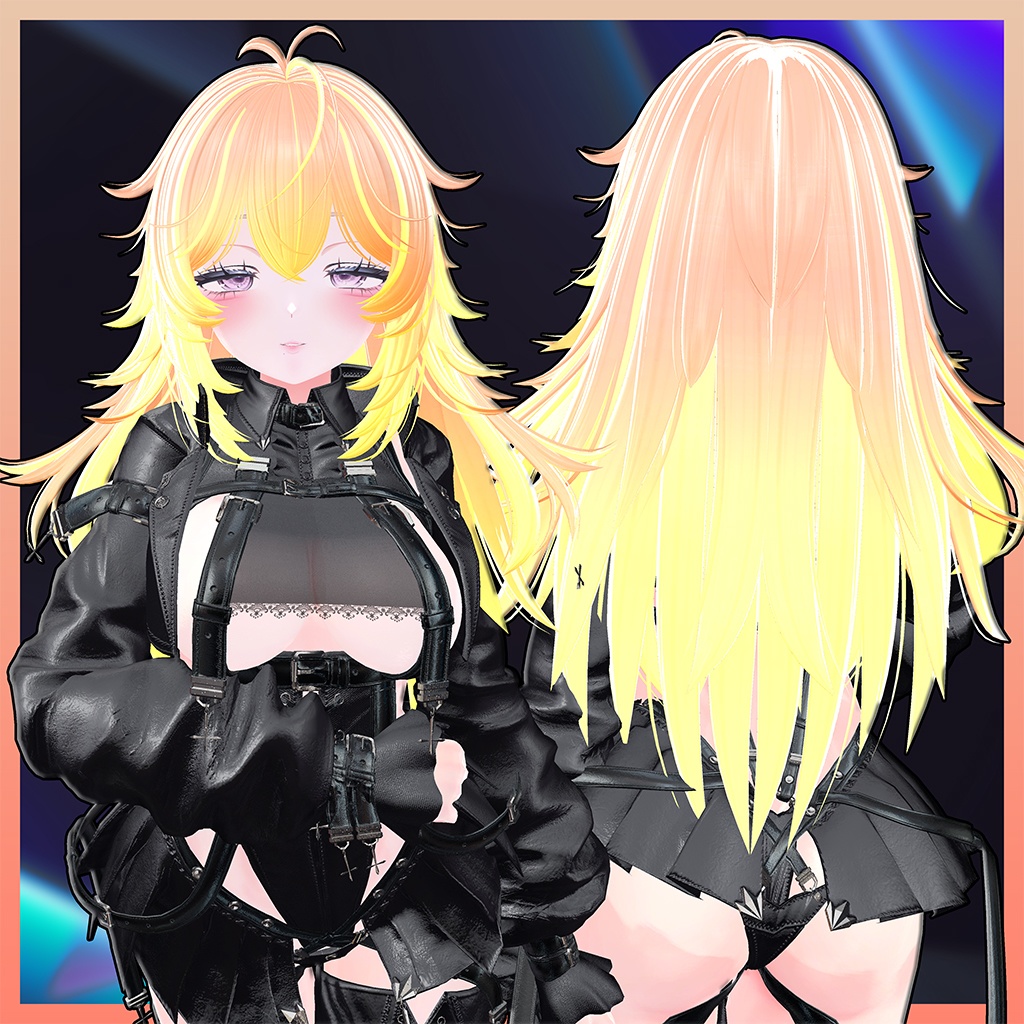 ★ Soft Frizzy Hair ★ Highlights Texture 【VRC Hair Texture - Yune-Yune】