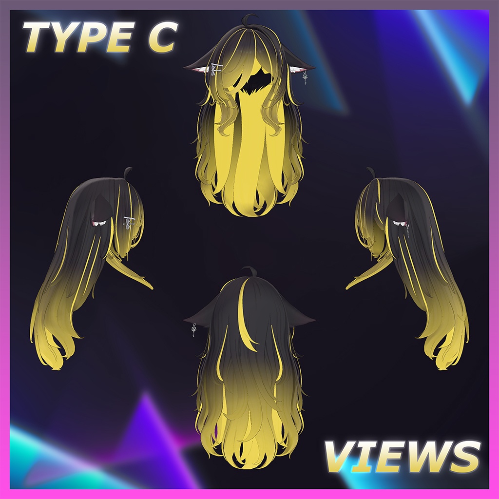 ♥ Freya_Hair ♥ Highlights Texture 【VRC Hair Texture - Nanaha】