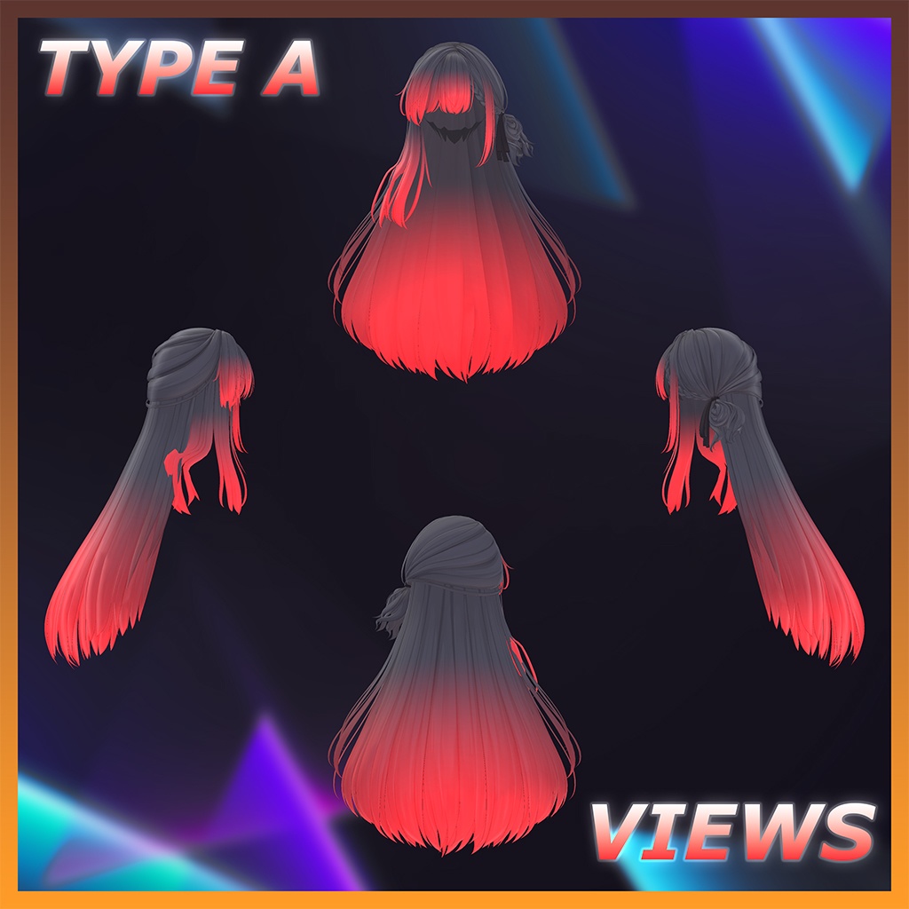 H14 プリンセスローズ Highlights Texture 【VRC Hair Texture - きりはら製作所】