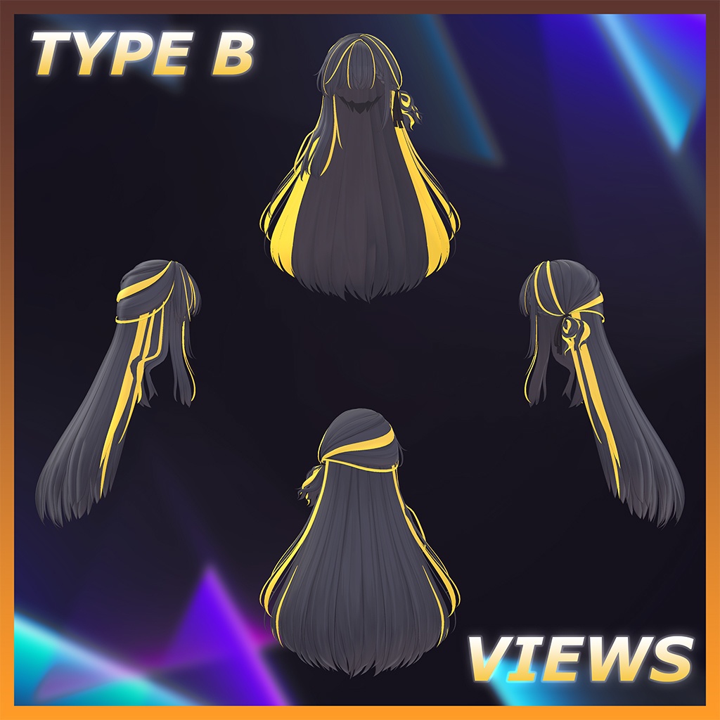 H14 プリンセスローズ Highlights Texture 【VRC Hair Texture - きりはら製作所】