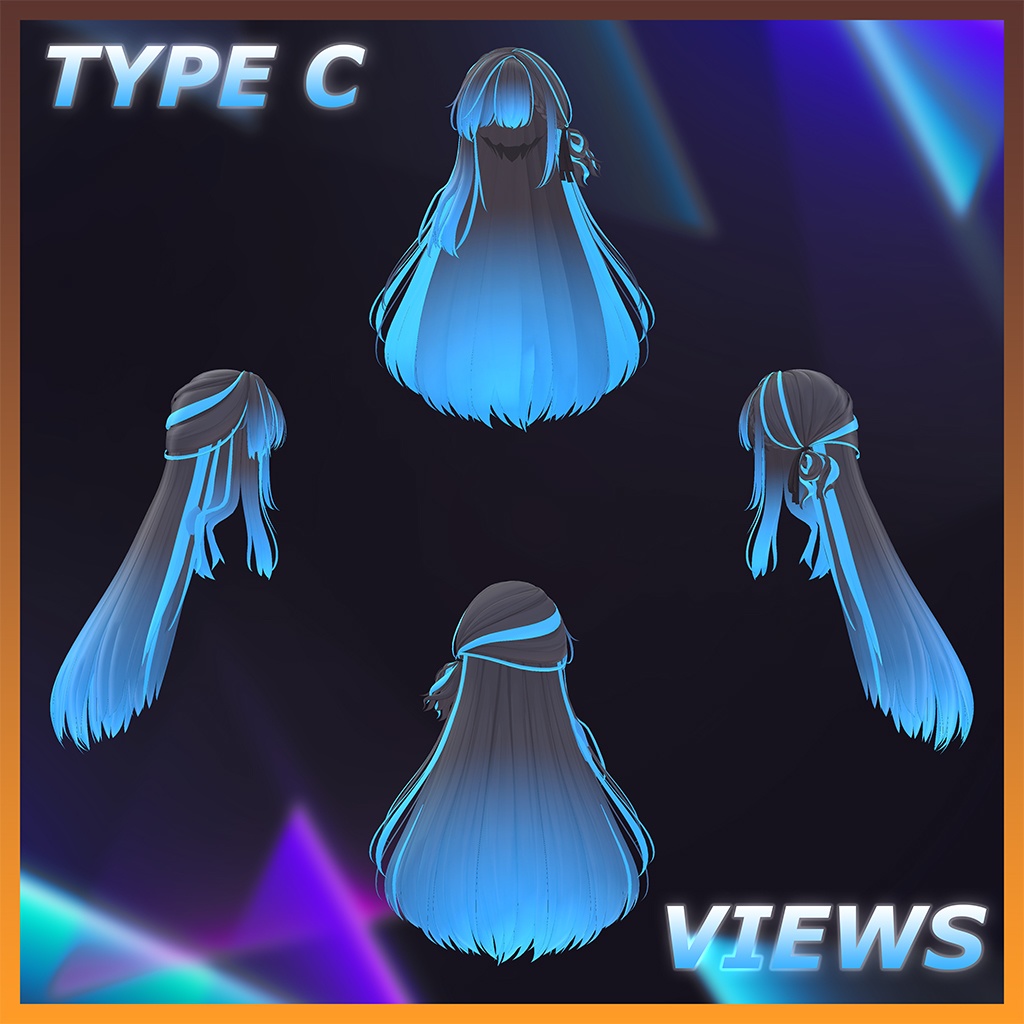 H14 プリンセスローズ Highlights Texture 【VRC Hair Texture - きりはら製作所】