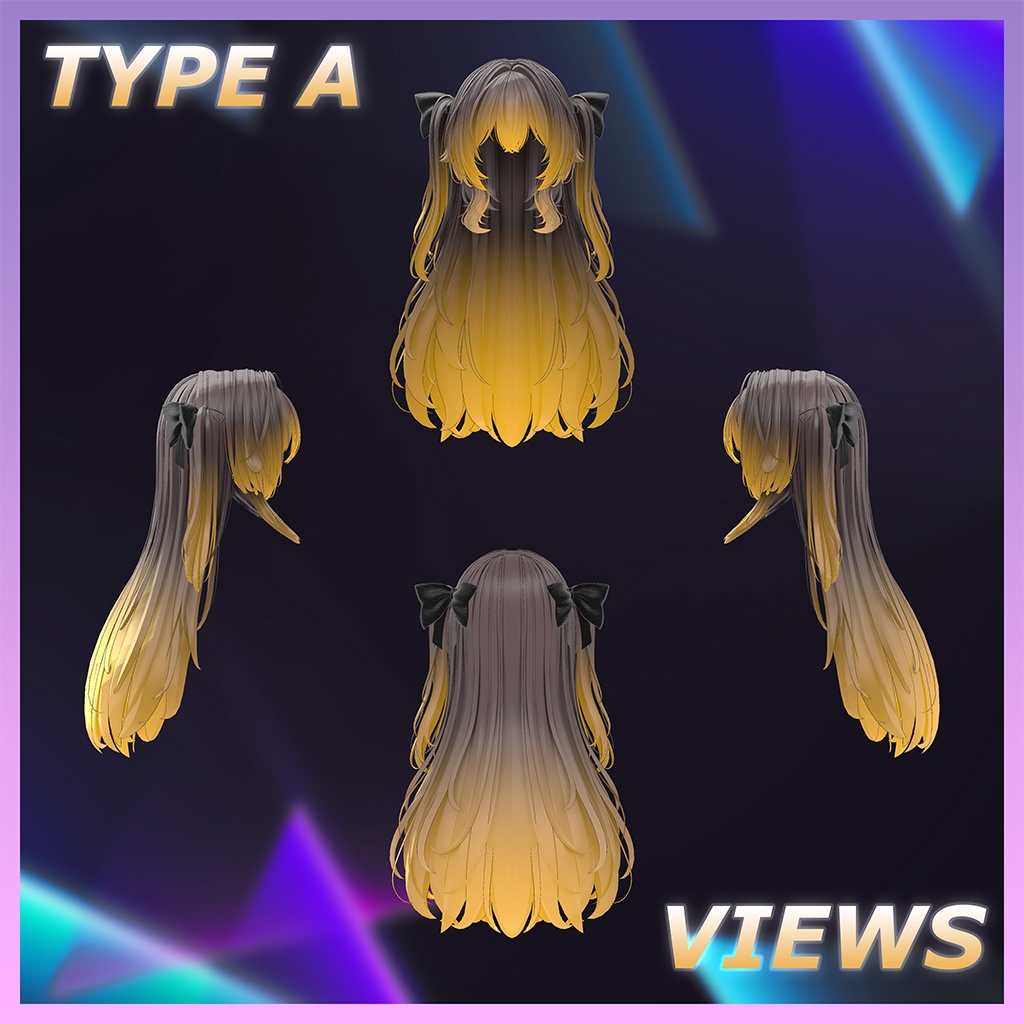 Halftwin Highlights Texture 【VRC Hair Texture - mochipun】