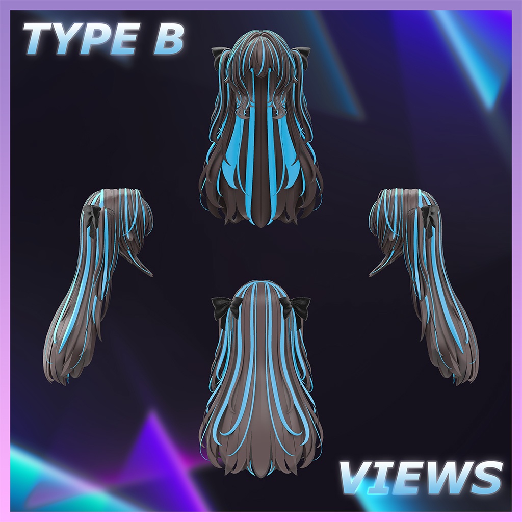 Halftwin Highlights Texture 【VRC Hair Texture - mochipun】