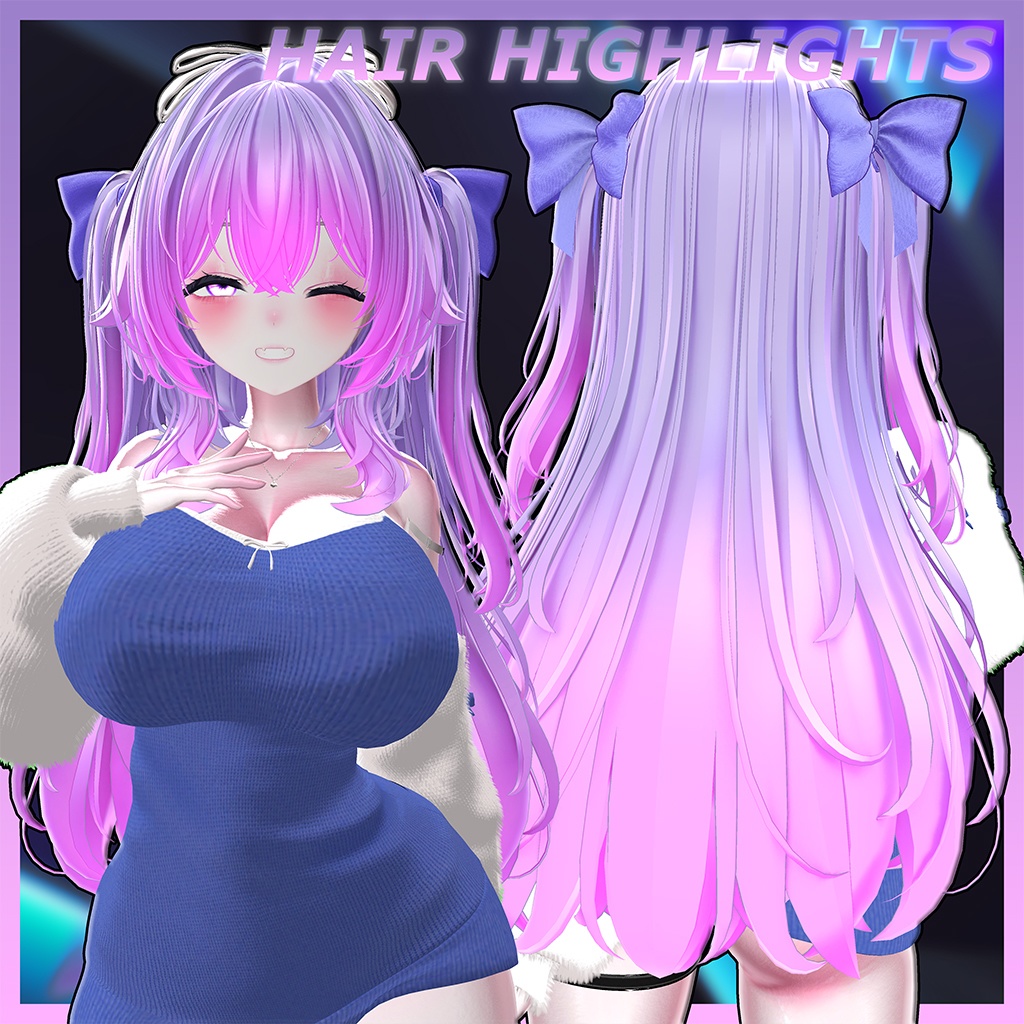 Halftwin Highlights Texture 【VRC Hair Texture - mochipun】