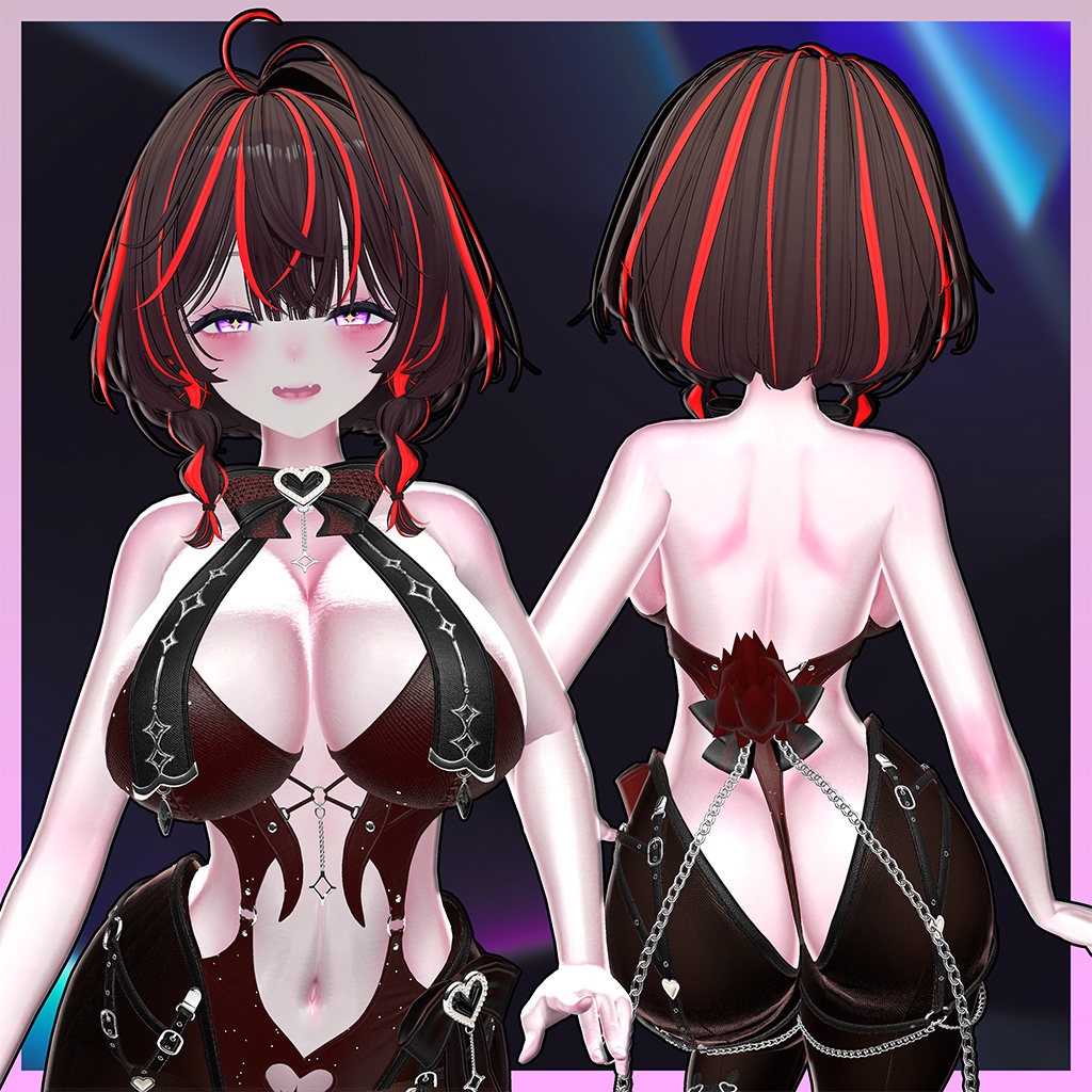 ラバーボブヘア Highlights Texture 【VRC Hair Texture - Li-ne_Shop】