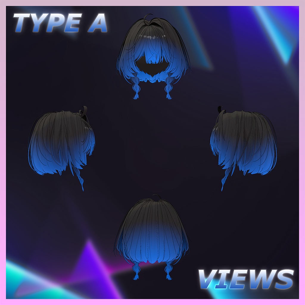 ラバーボブヘア Highlights Texture 【VRC Hair Texture - Li-ne_Shop】