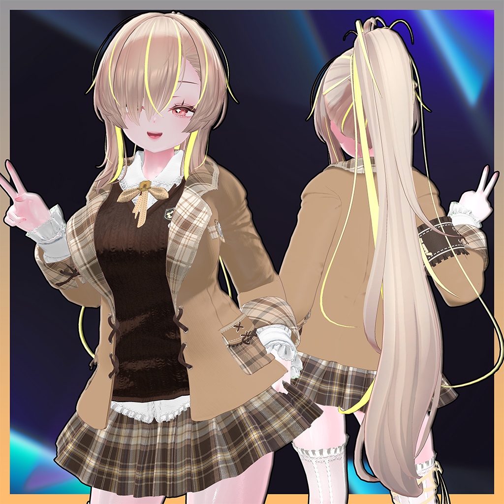 Lilith Ponytail Hair Highlights Texture 【VRC Hair Texture - 隣の店】
