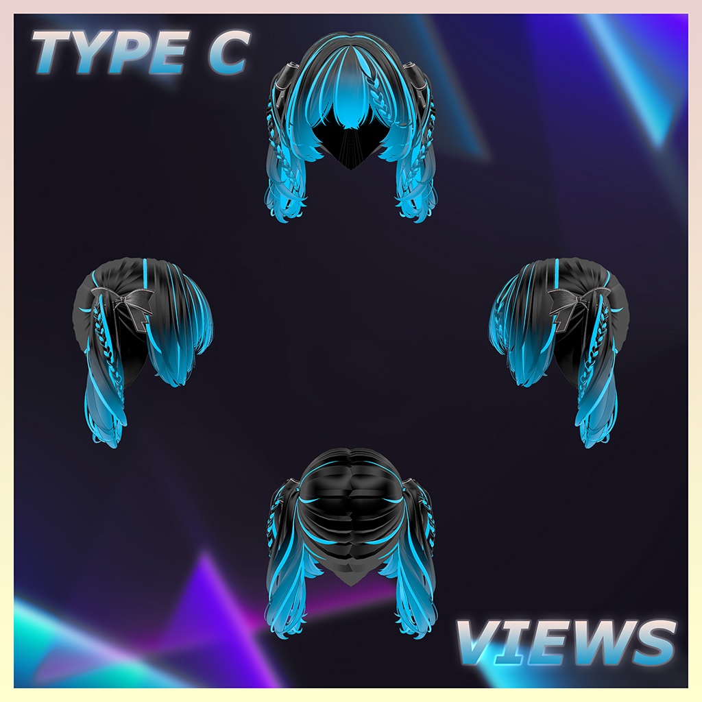 Mituami twin Highlights Texture 【VRC Hair Texture - mochipun】