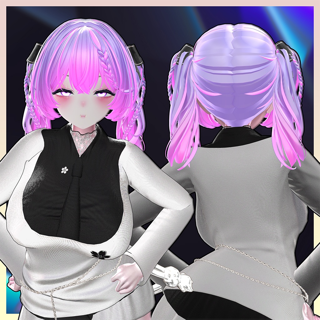 Mituami twin Highlights Texture 【VRC Hair Texture - mochipun】