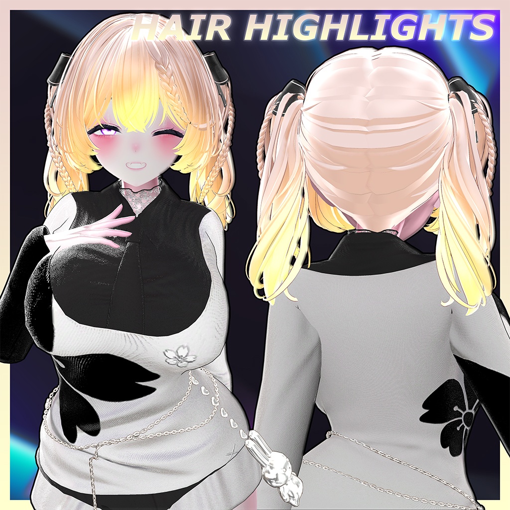 Mituami twin Highlights Texture 【VRC Hair Texture - mochipun】