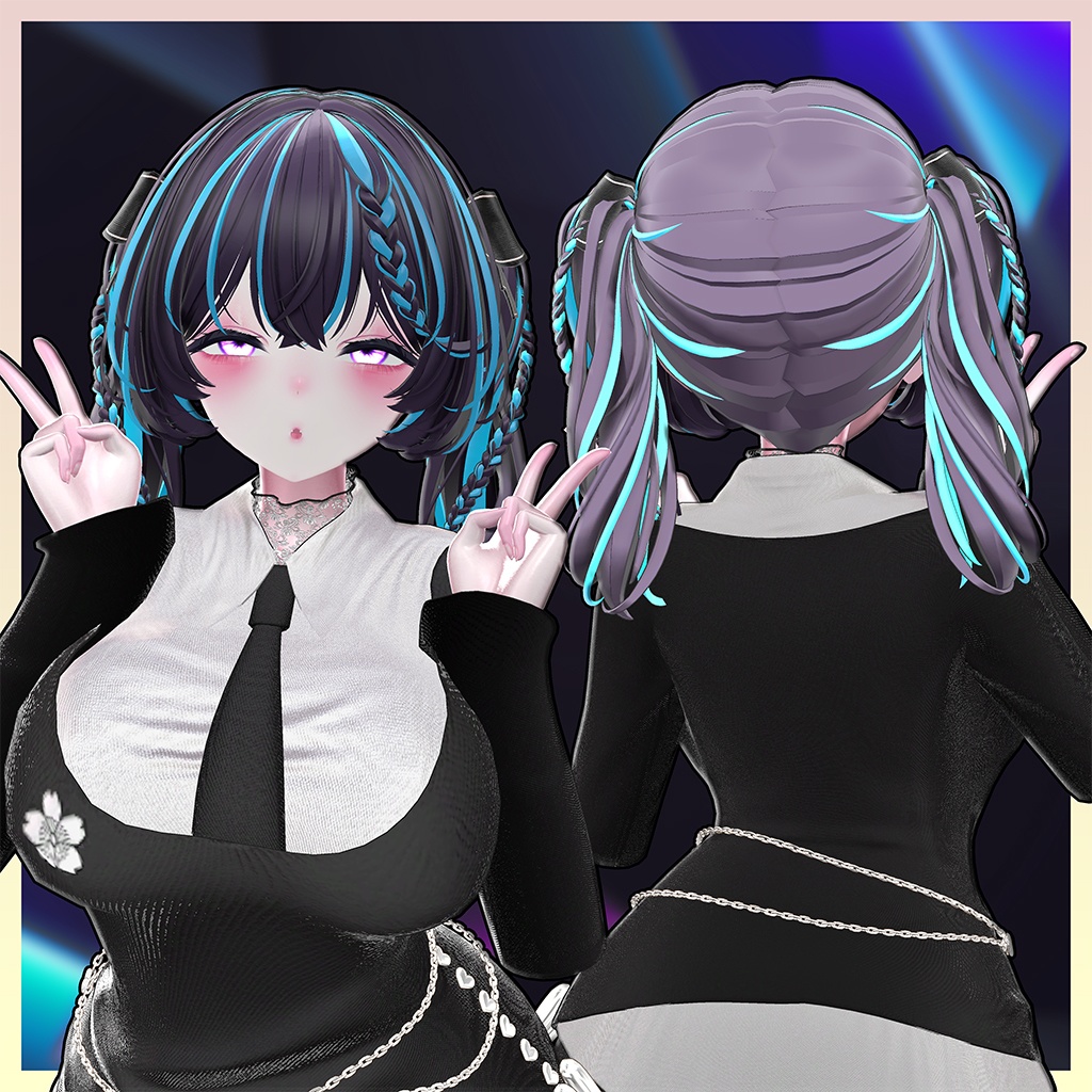 Mituami twin Highlights Texture 【VRC Hair Texture - mochipun】