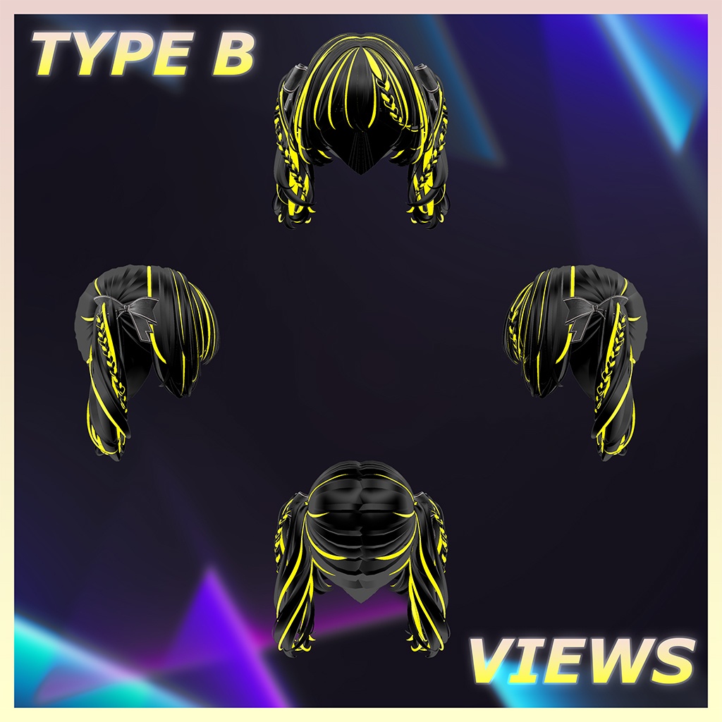 Mituami twin Highlights Texture 【VRC Hair Texture - mochipun】