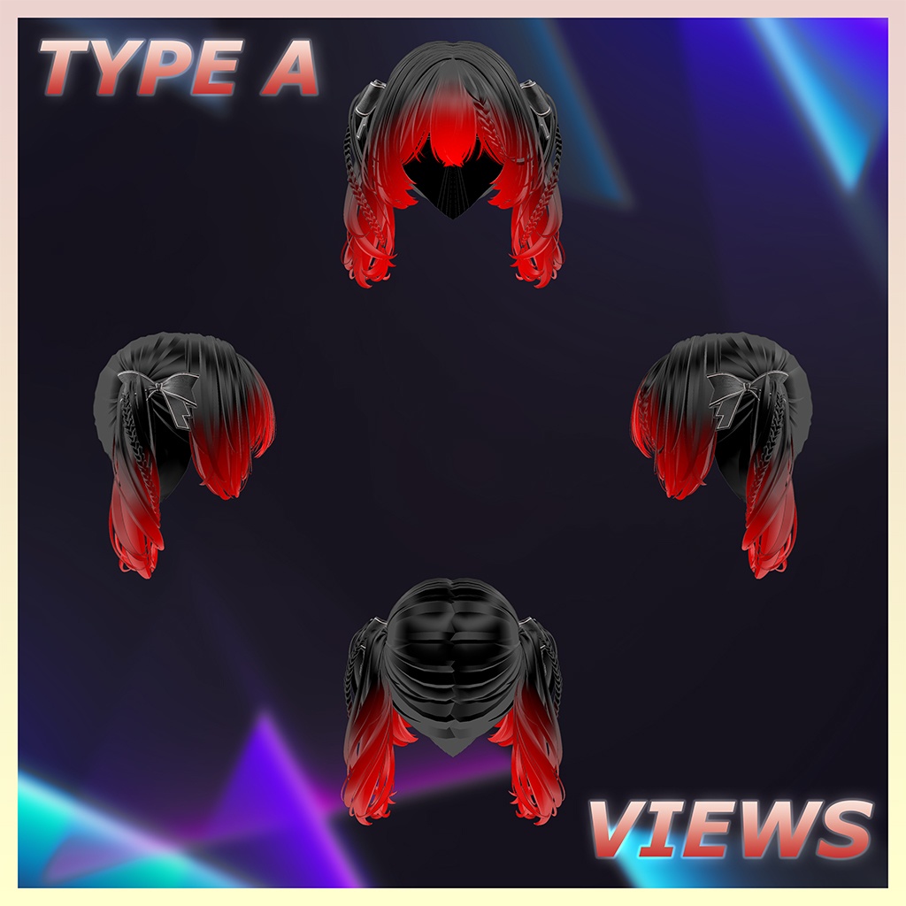 Mituami twin Highlights Texture 【VRC Hair Texture - mochipun】