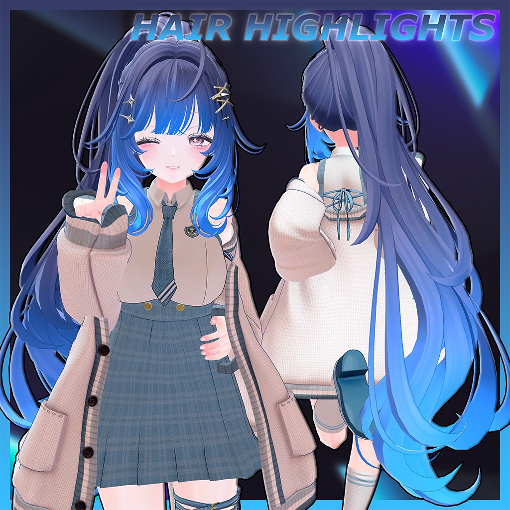 ♥ Oscar_Hair ♥ Highlights Texture 【VRC Hair Texture - Nanaha】