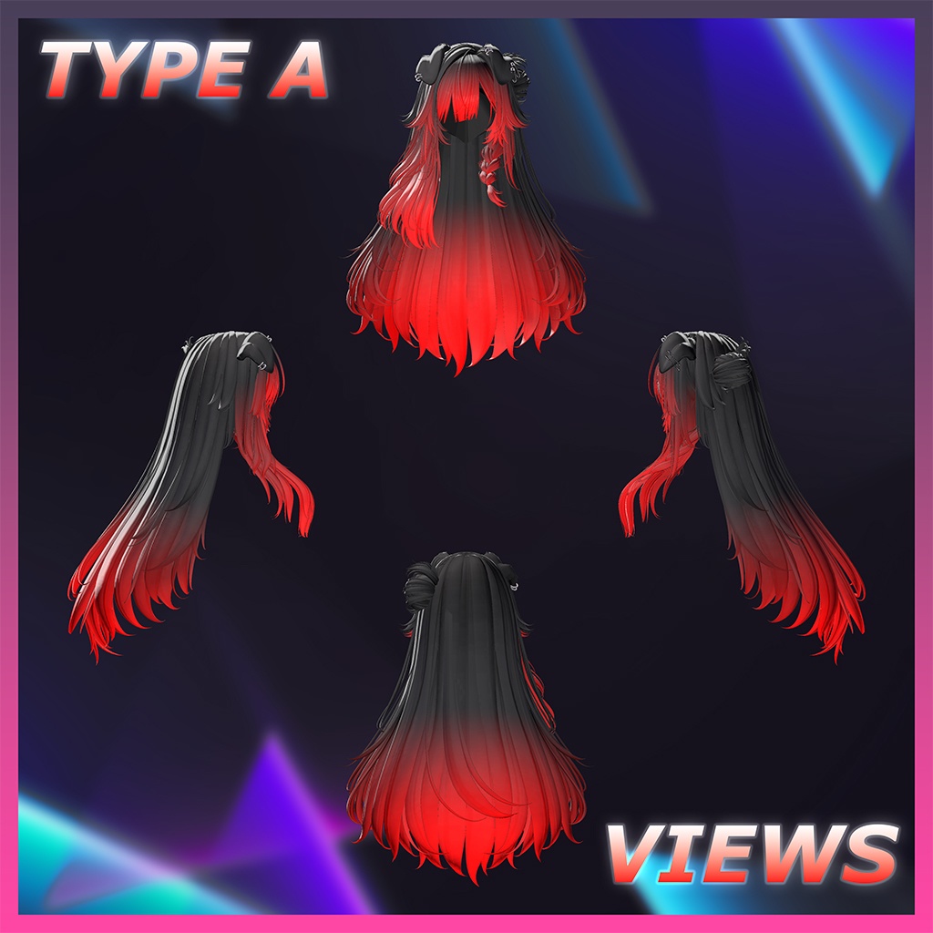 101 Dalmatian bunz Hair Highlights Texture 【VRC Hair Texture - GLAY Unknown】