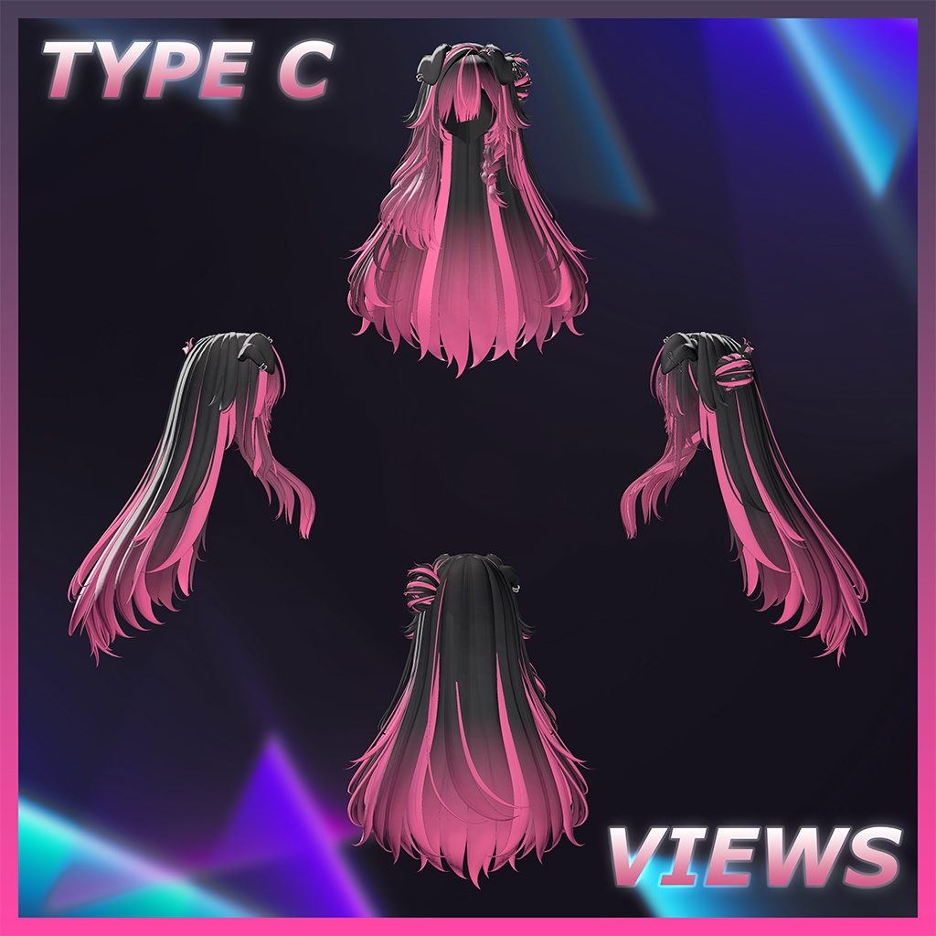 101 Dalmatian bunz Hair Highlights Texture 【VRC Hair Texture - GLAY Unknown】