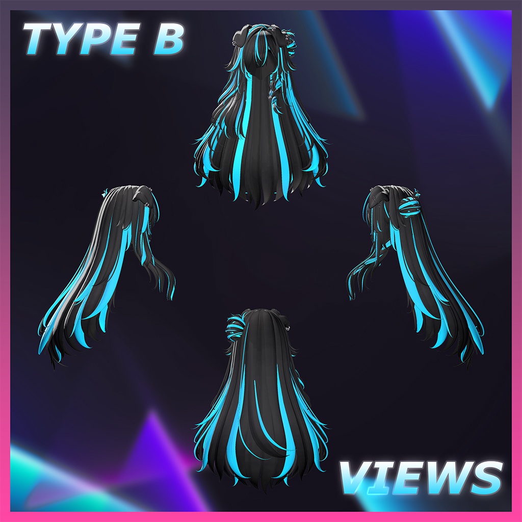 101 Dalmatian bunz Hair Highlights Texture 【VRC Hair Texture - GLAY Unknown】