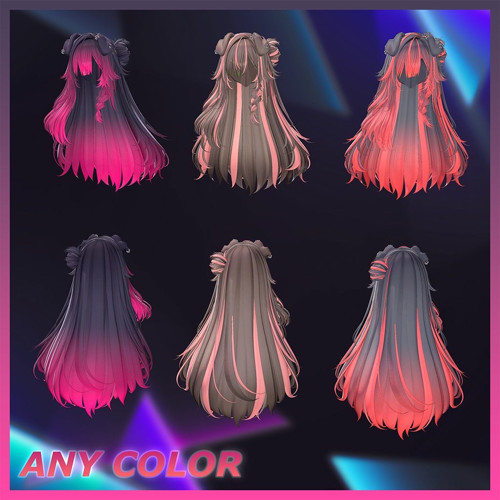 101 Dalmatian bunz Hair Highlights Texture 【VRC Hair Texture - GLAY Unknown】