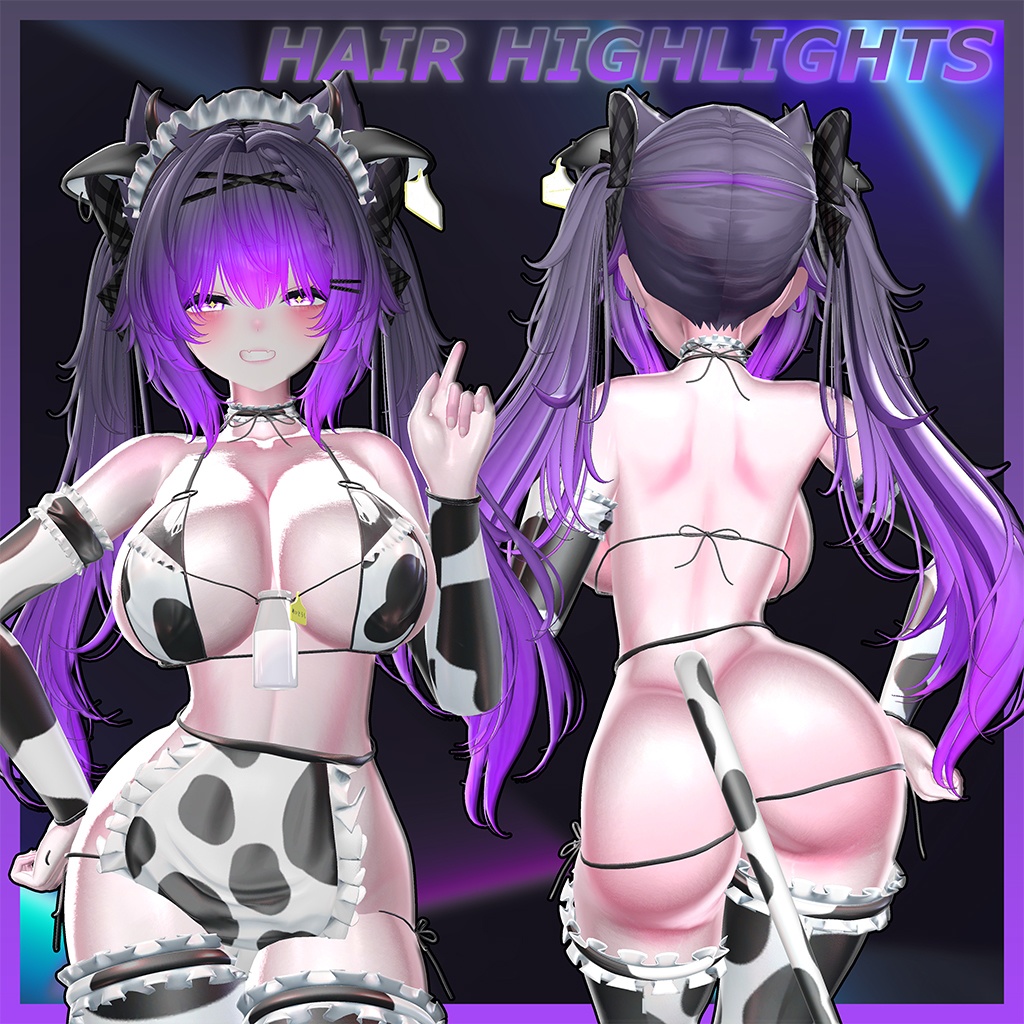 Rabid Wolf Twin tail Highlights Texture 【VRC Hair Texture - GLAY Unknown】
