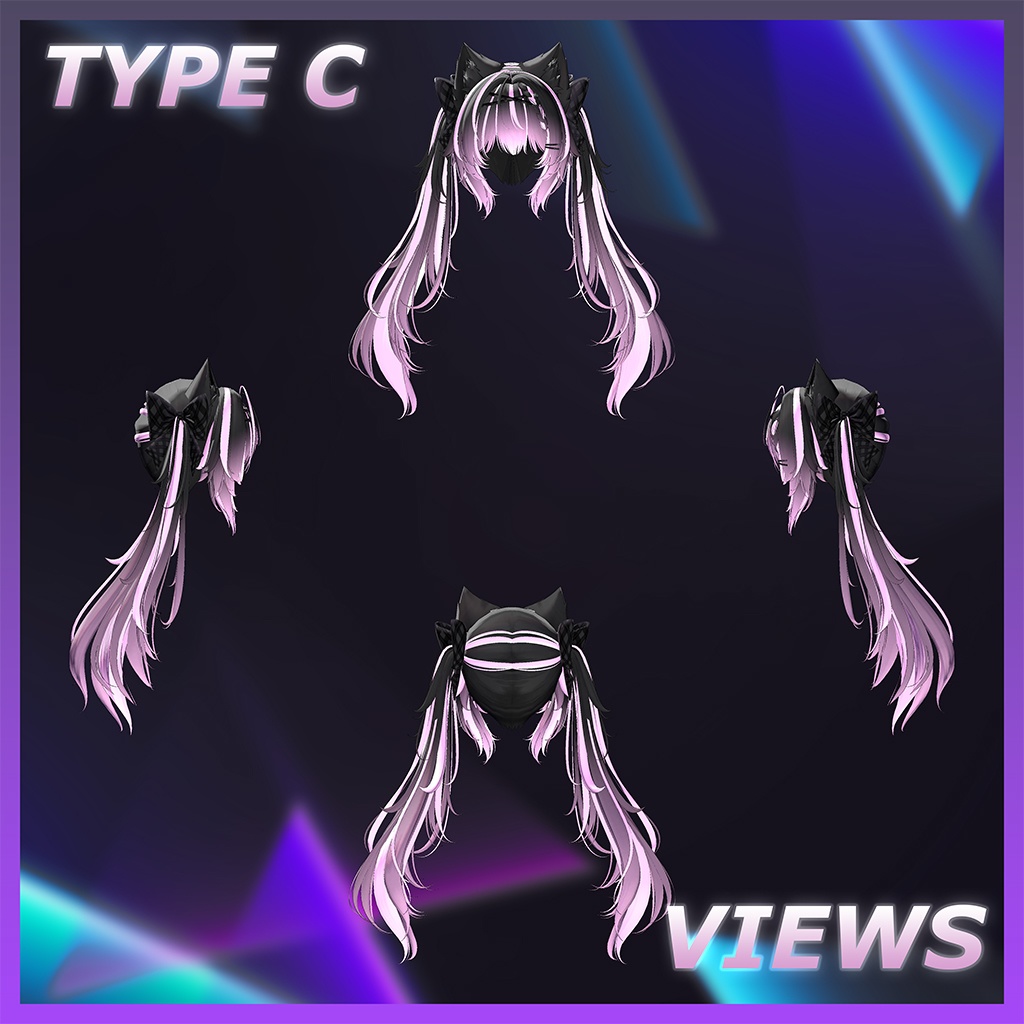 Rabid Wolf Twin tail Highlights Texture 【VRC Hair Texture - GLAY Unknown】