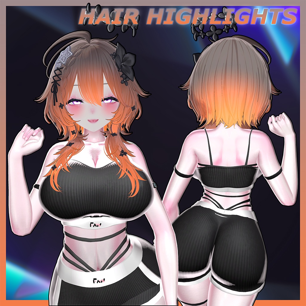 ♥ Raina_Hair ♥ Highlights Texture 【VRC Hair Texture - Nanaha】