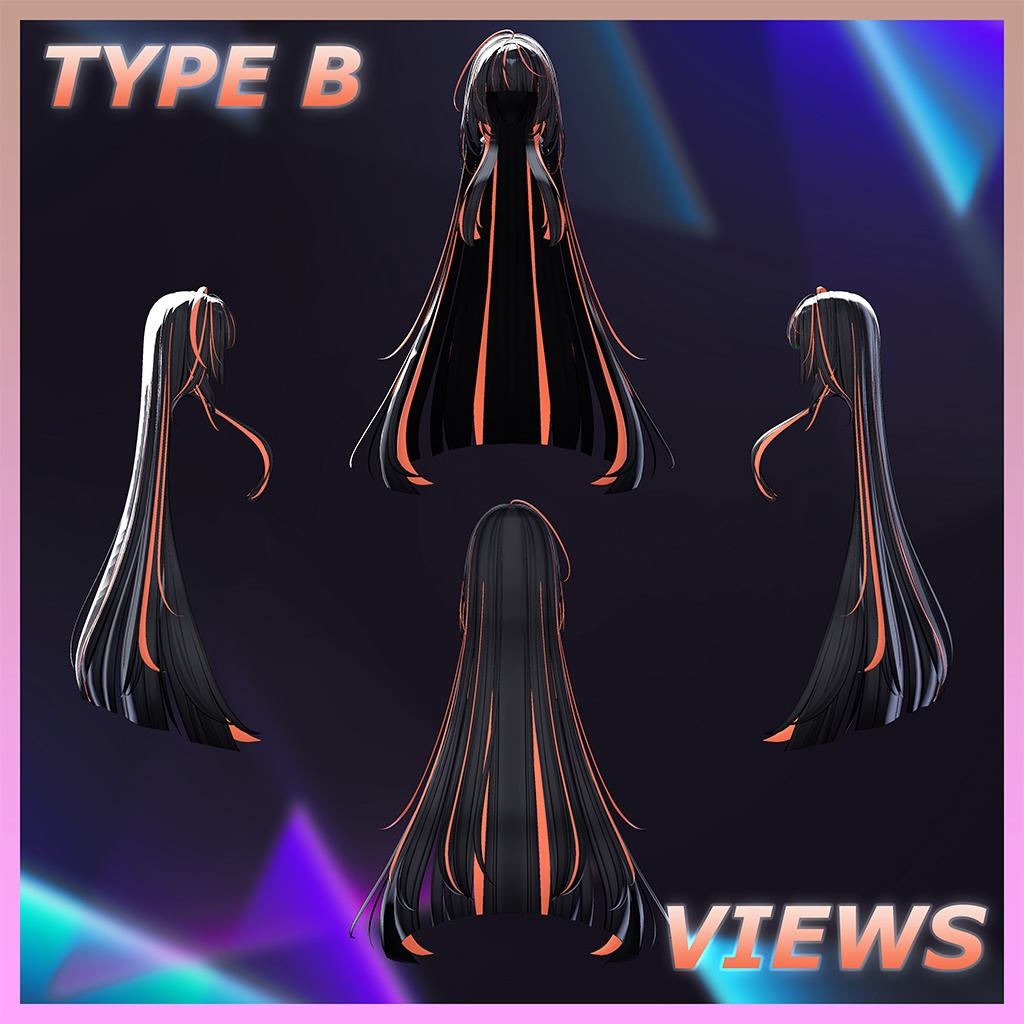 Fancy_Hair Highlights Texture 【VRC Hair Texture - LookVook】