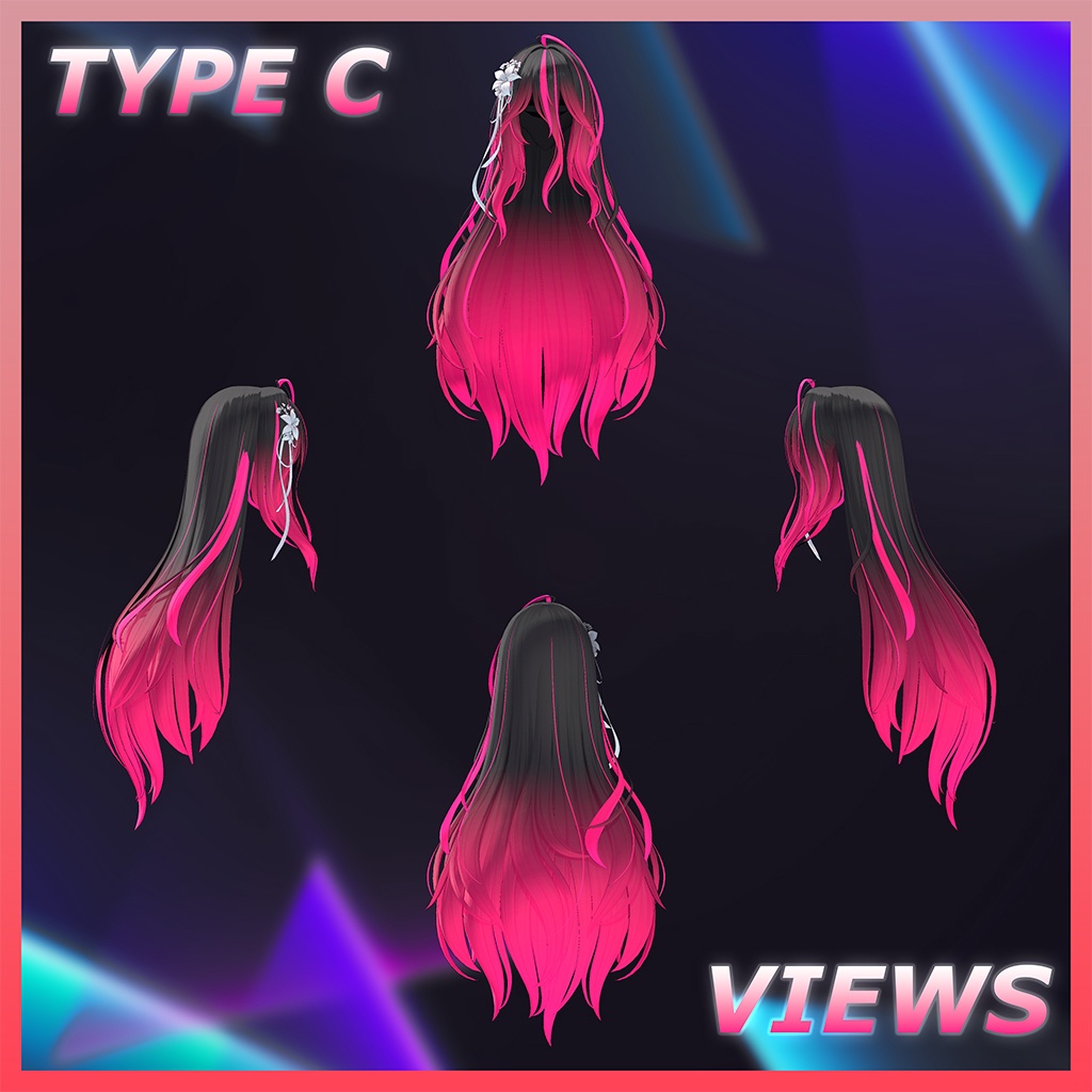 Flowing Lily Highlights Texture 【VRC Hair Texture - 隣の店】